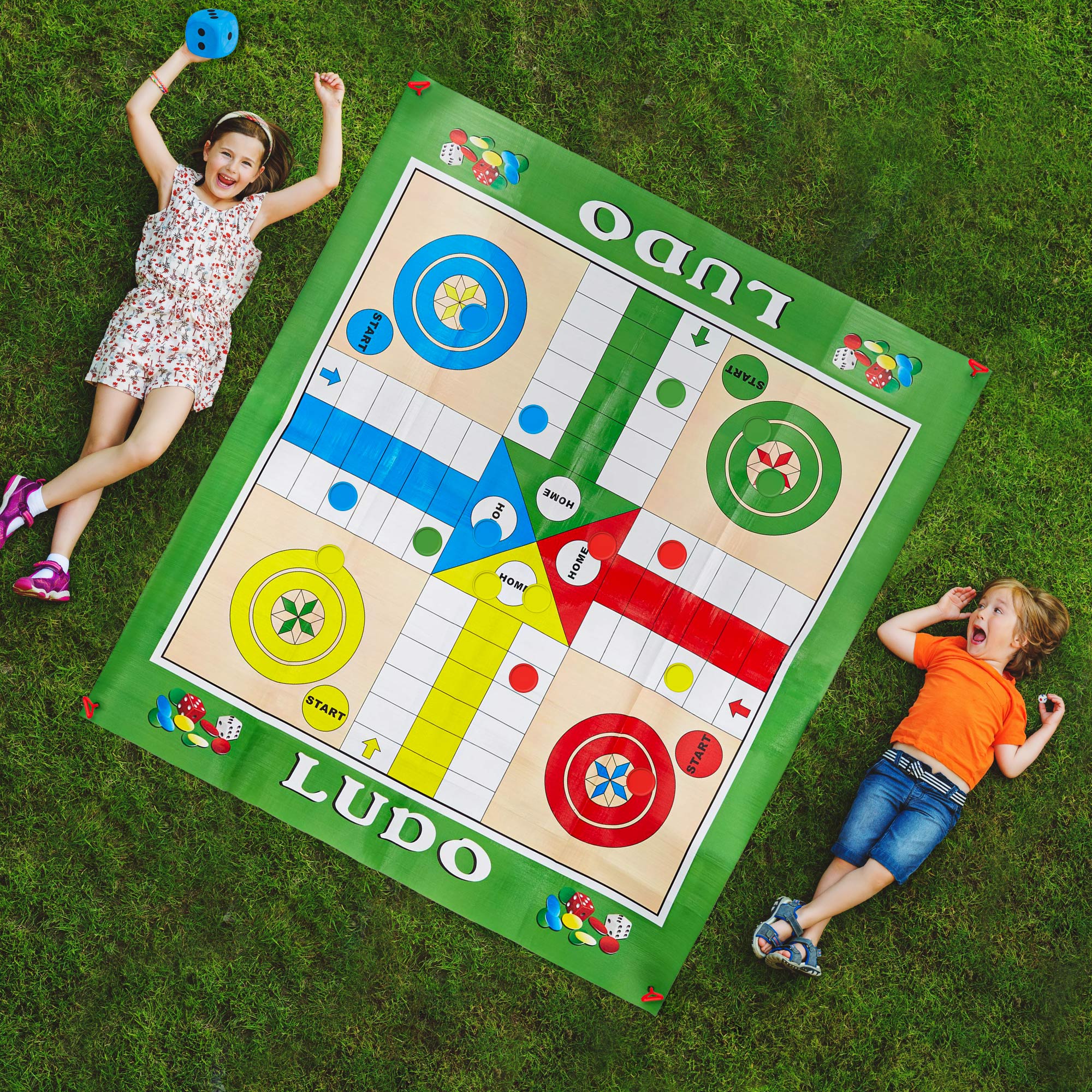 XXL Garten Ludo - Outdoor Gesellschaftsspiel