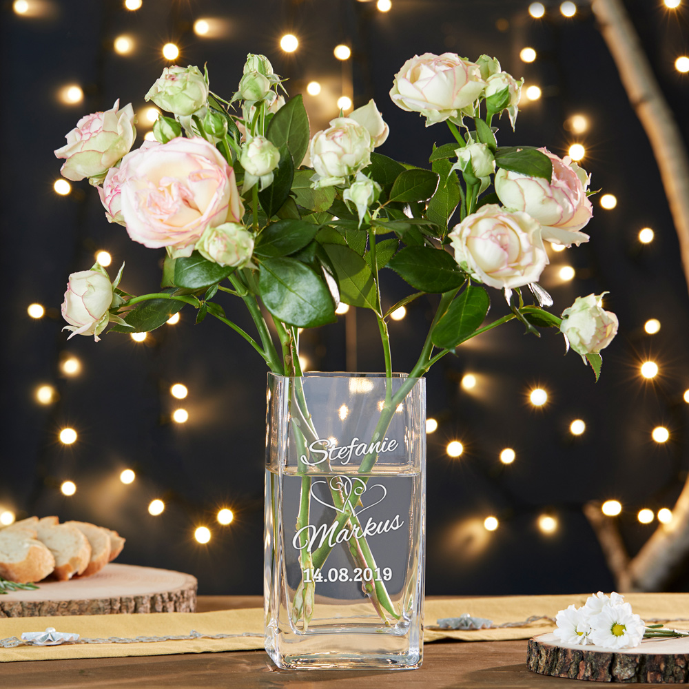 Vase zur Hochzeit - personalisiert