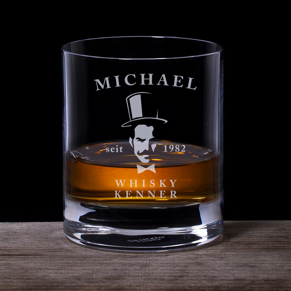 Whiskyglas mit Gravur - Gentleman - Personalisiert