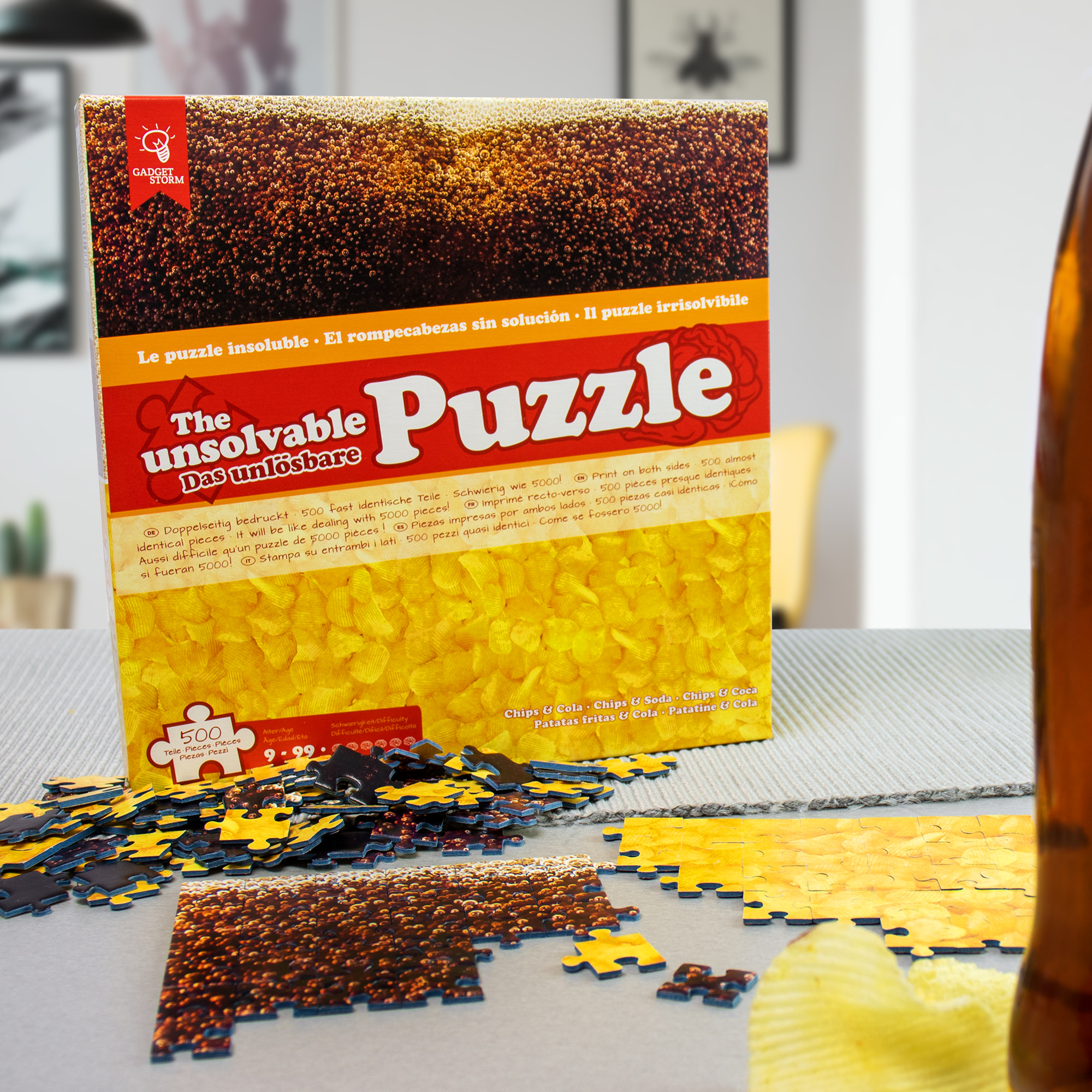 Unmögliches Puzzle - Chips und Cola