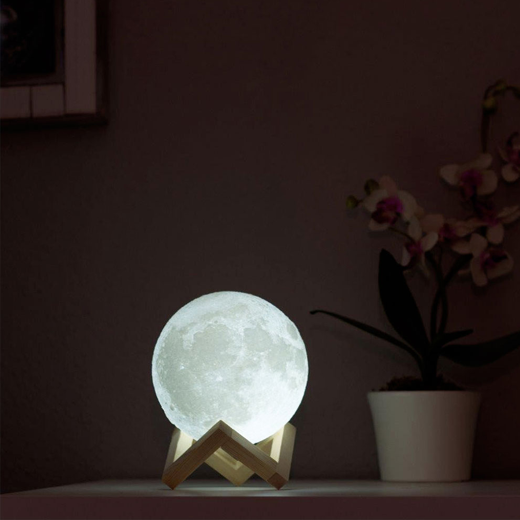 Tischlampe 3D - Mond Kugel