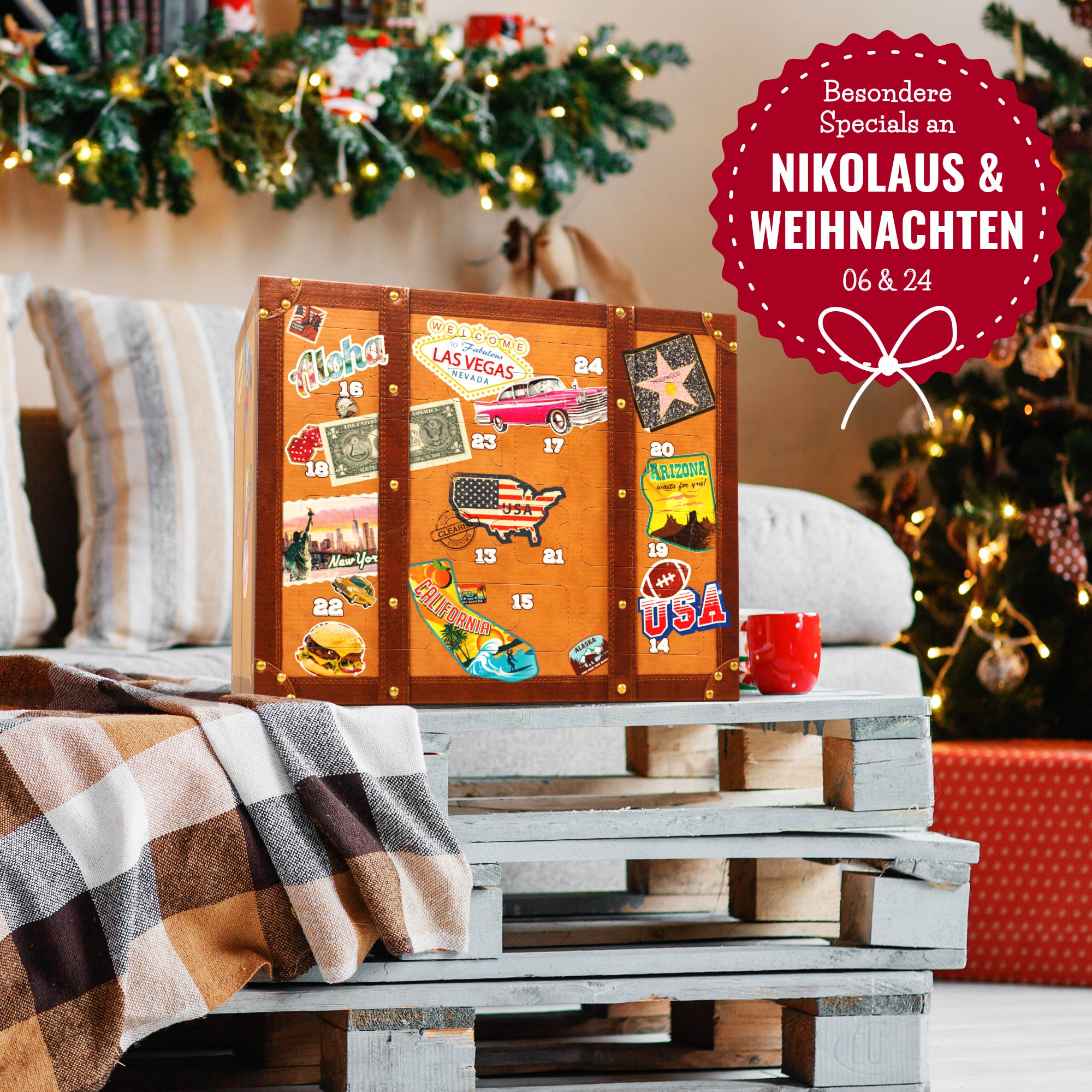 Adventskalender mit amerikanischen Süßigkeiten 6