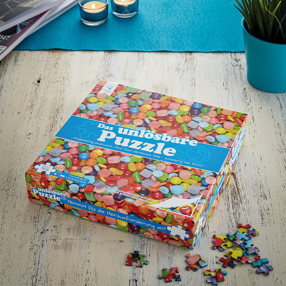 Unlösbares Puzzle - Bonbons und Süßigkeiten